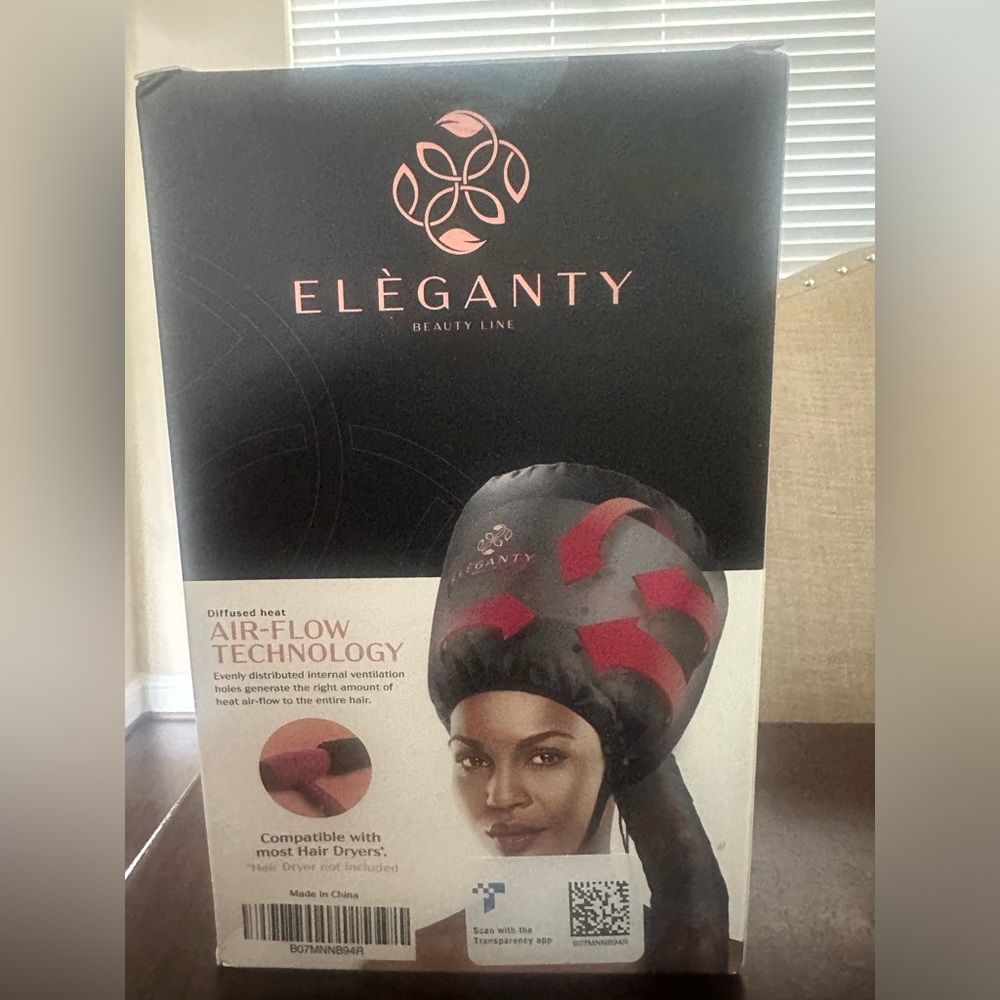 ELEGANTY Soft Bonnet Hood Hairdryer Attachment with Headband that Reduces Heat